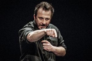 Giorgio Montanini, 40 anni, stand-up comedian, protagonista al Teatro Gioiello ieri 22 marzo